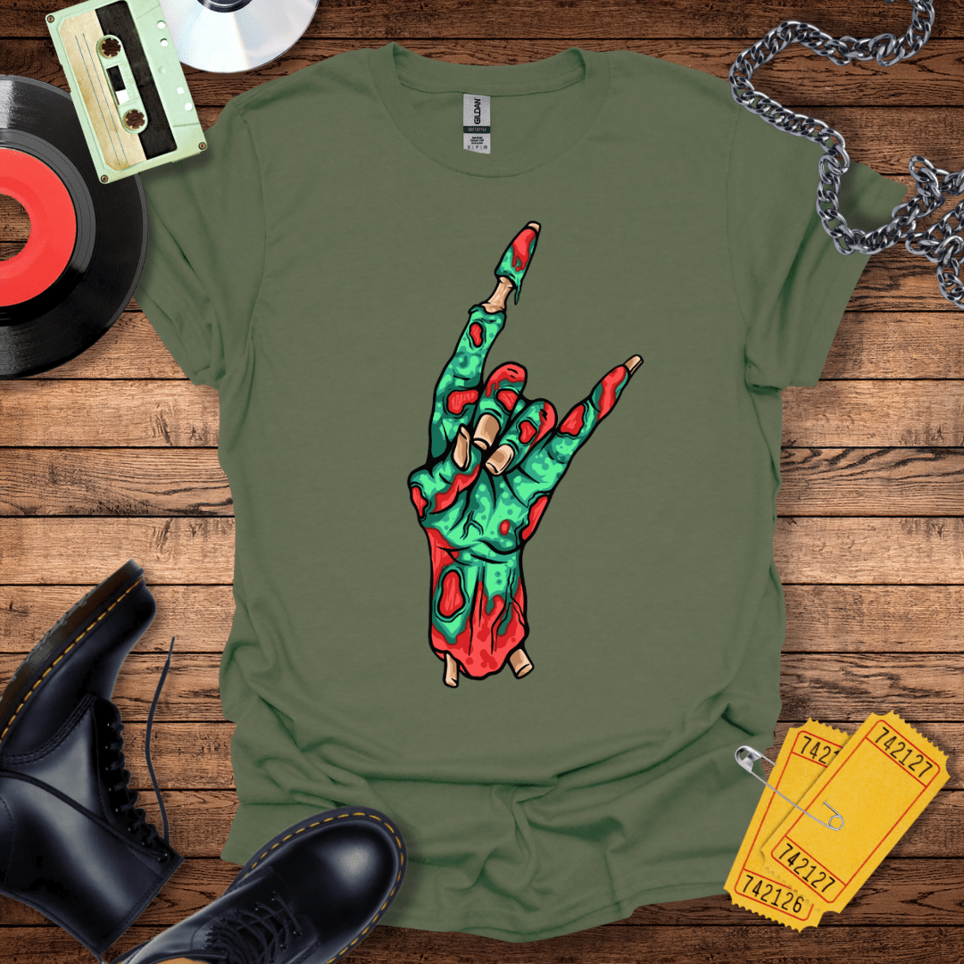 Rock & Roll Zombie Hand T-Shirt