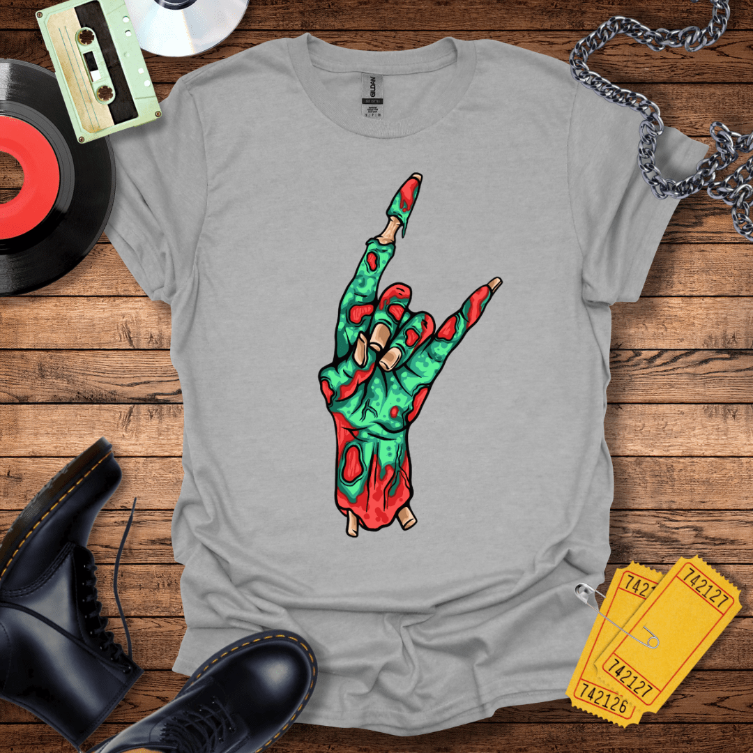 Rock & Roll Zombie Hand T-Shirt