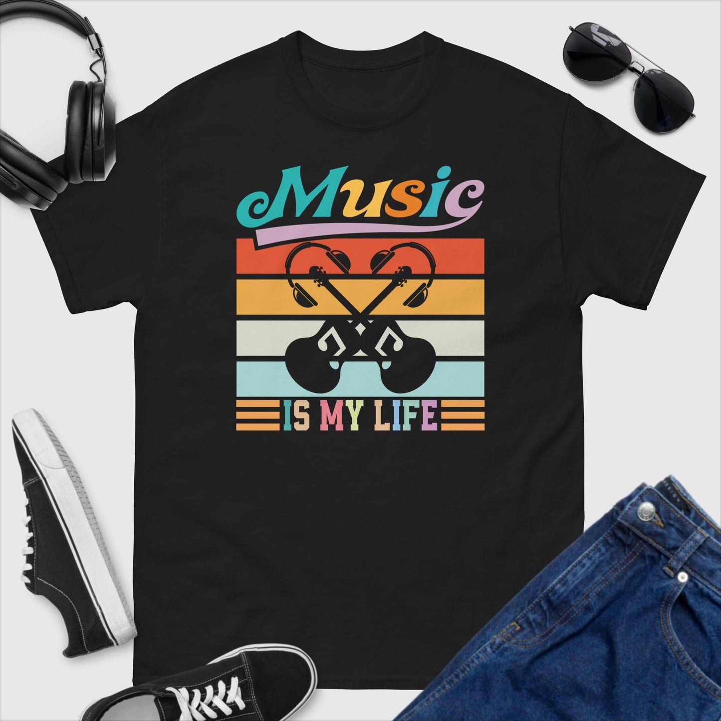 Music Is My Life Guitar T-Shirt