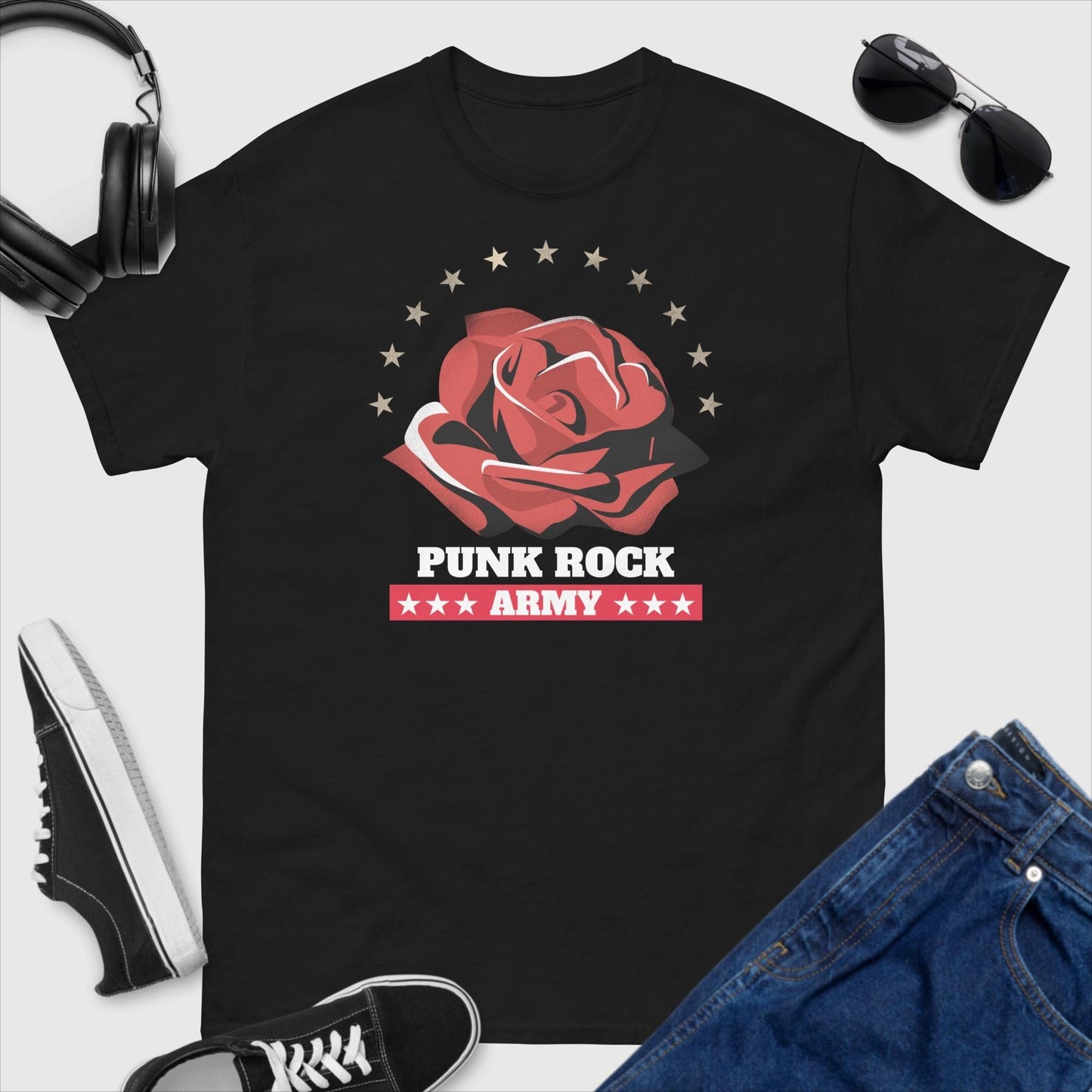 Punk Rock Army RoseT-Shirt