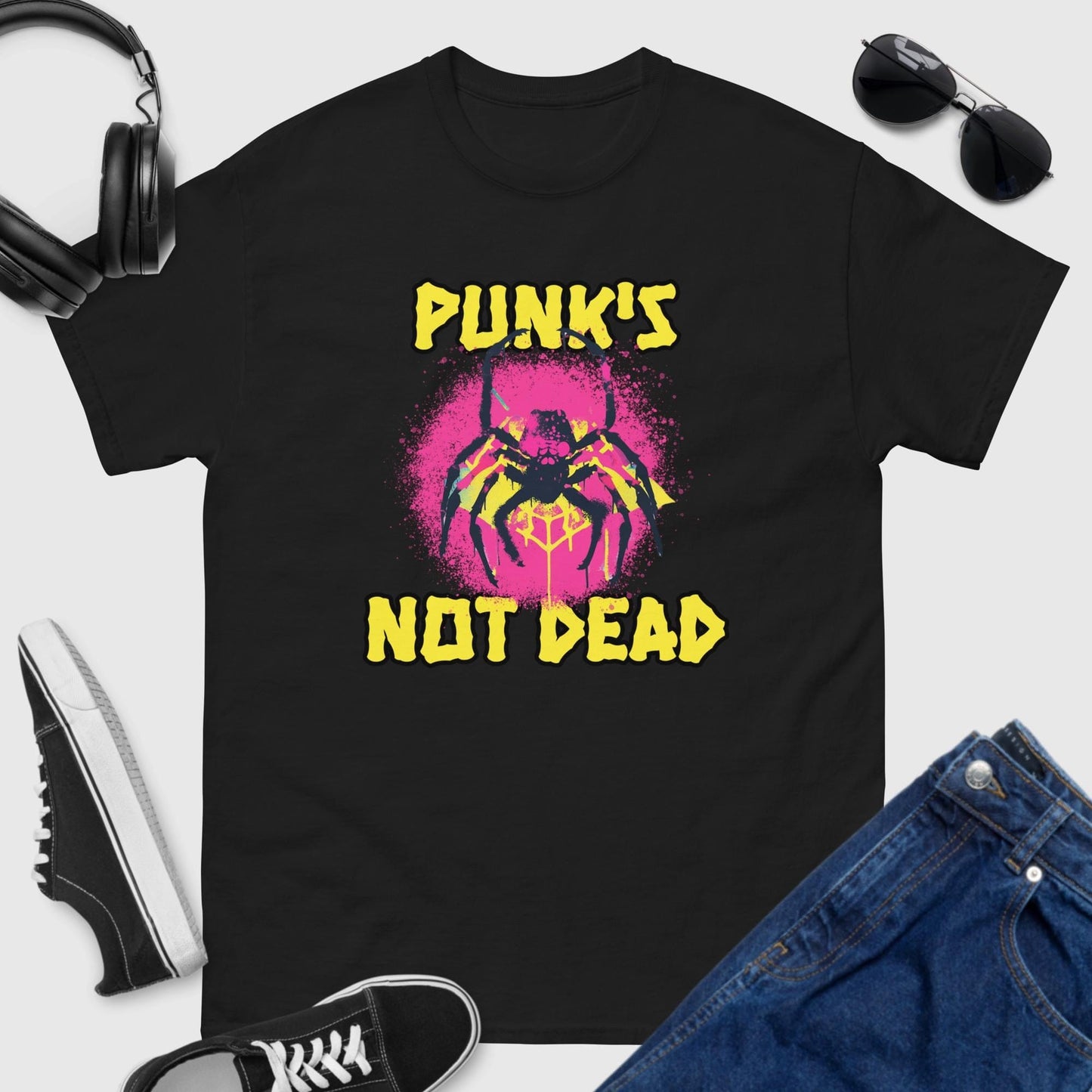 Punks Not Dead Spider T-Shirt 🕷