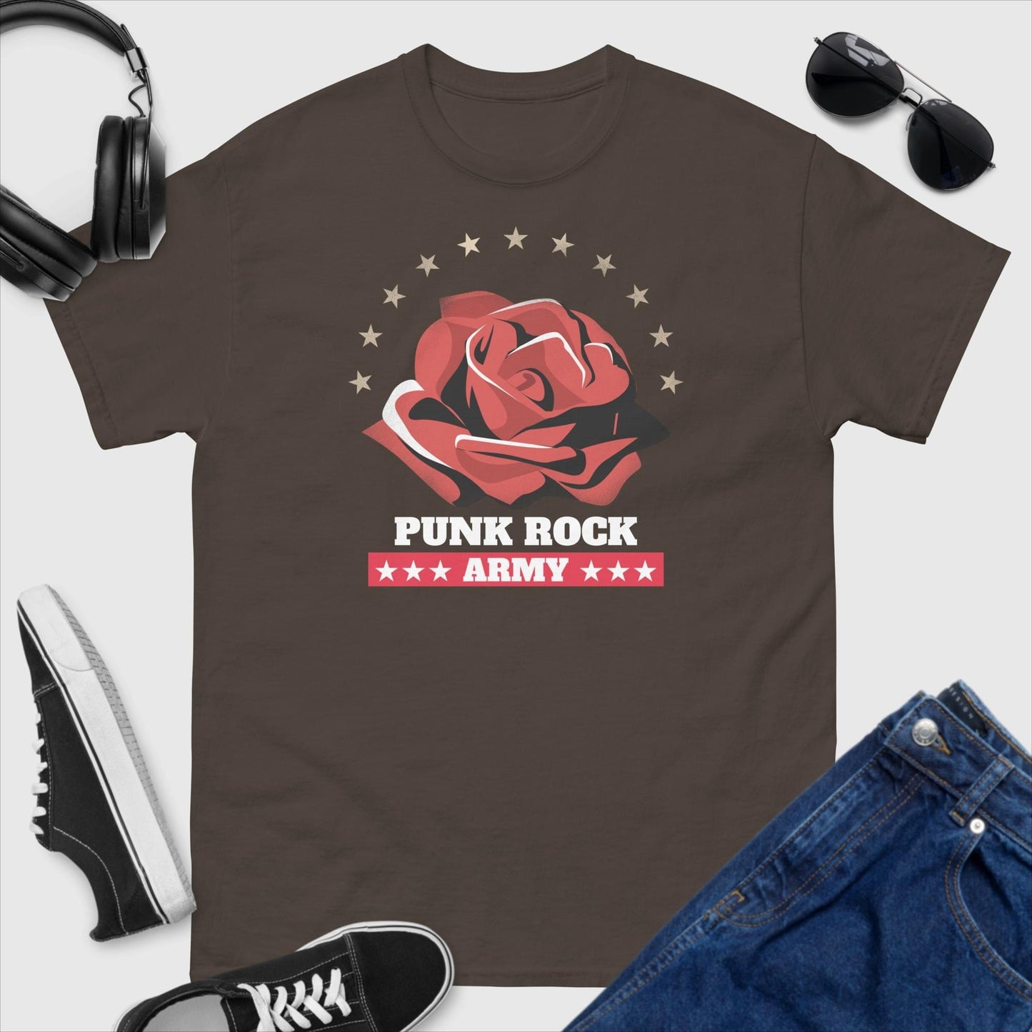 Punk Rock Army RoseT-Shirt