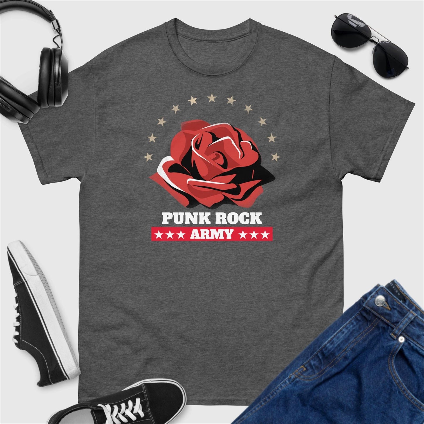 Punk Rock Army RoseT-Shirt