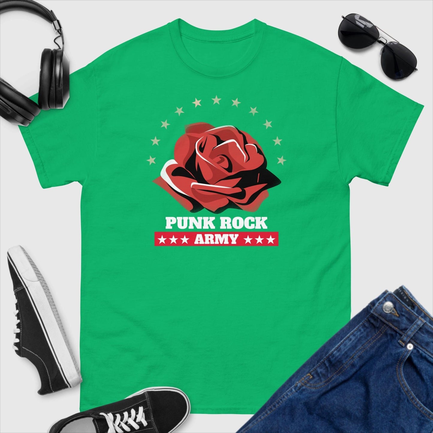 Punk Rock Army RoseT-Shirt