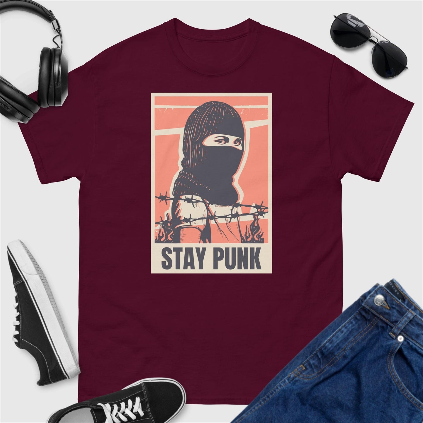 Stay Punk Ski Mask T-Shirt