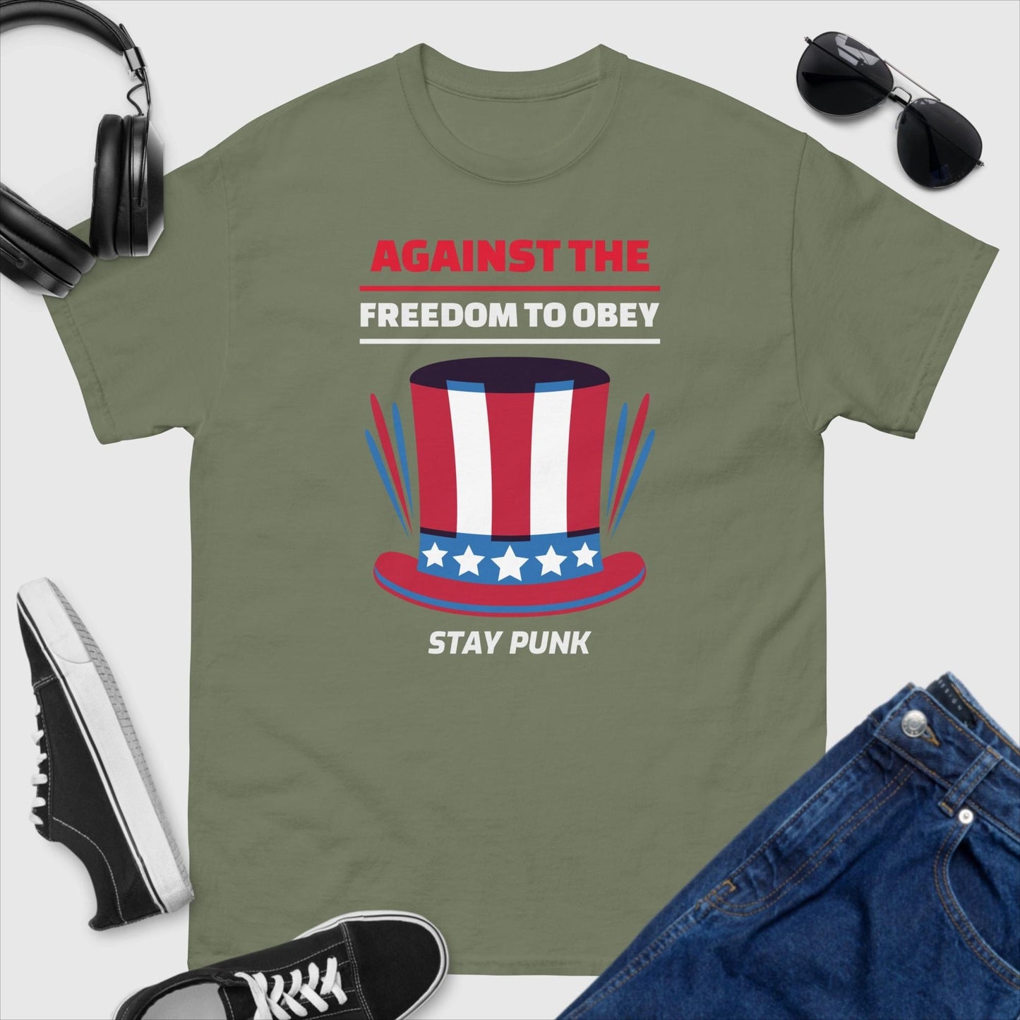 Against The Freedom To Obey Stay Punk T-Shirt