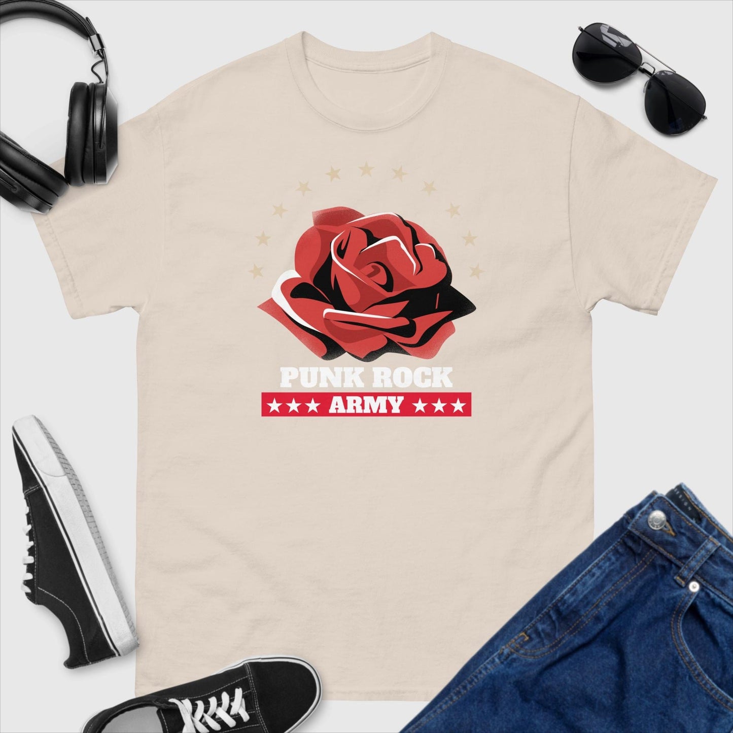 Punk Rock Army RoseT-Shirt