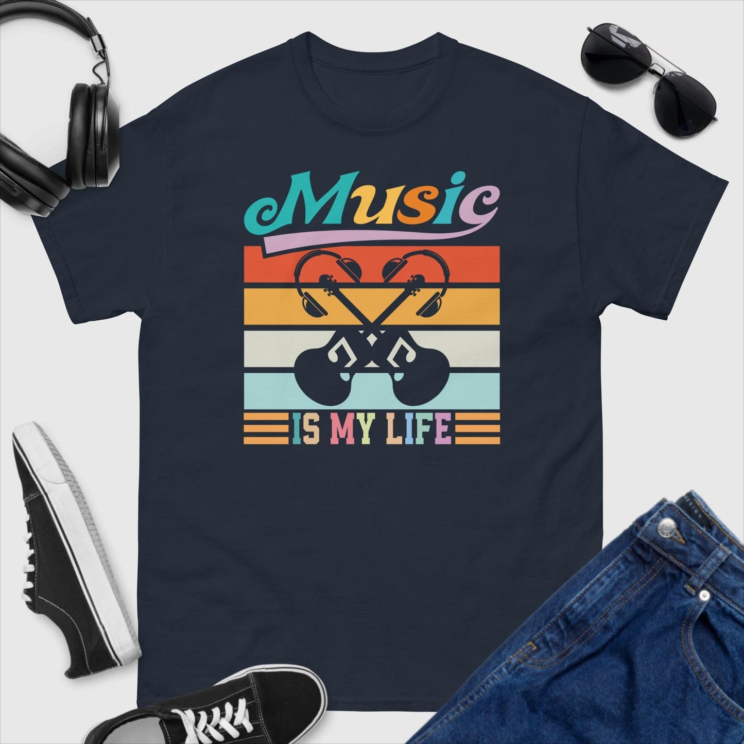 Music Is My Life Guitar T-Shirt