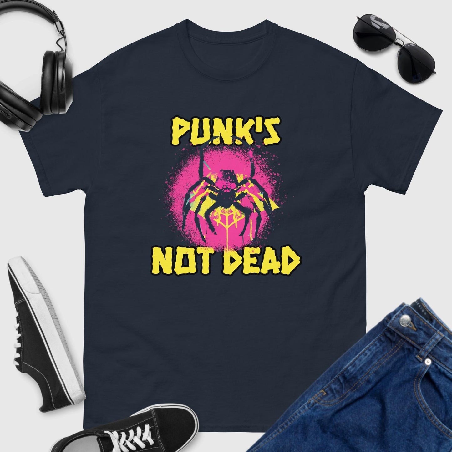 Punks Not Dead Spider T-Shirt 🕷