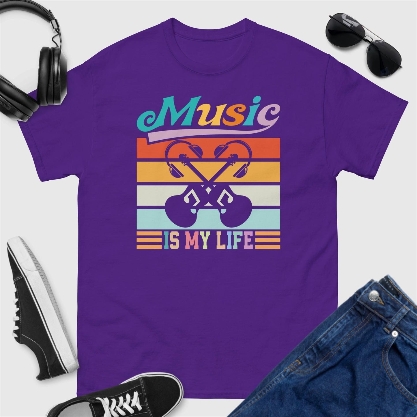 Music Is My Life Guitar T-Shirt