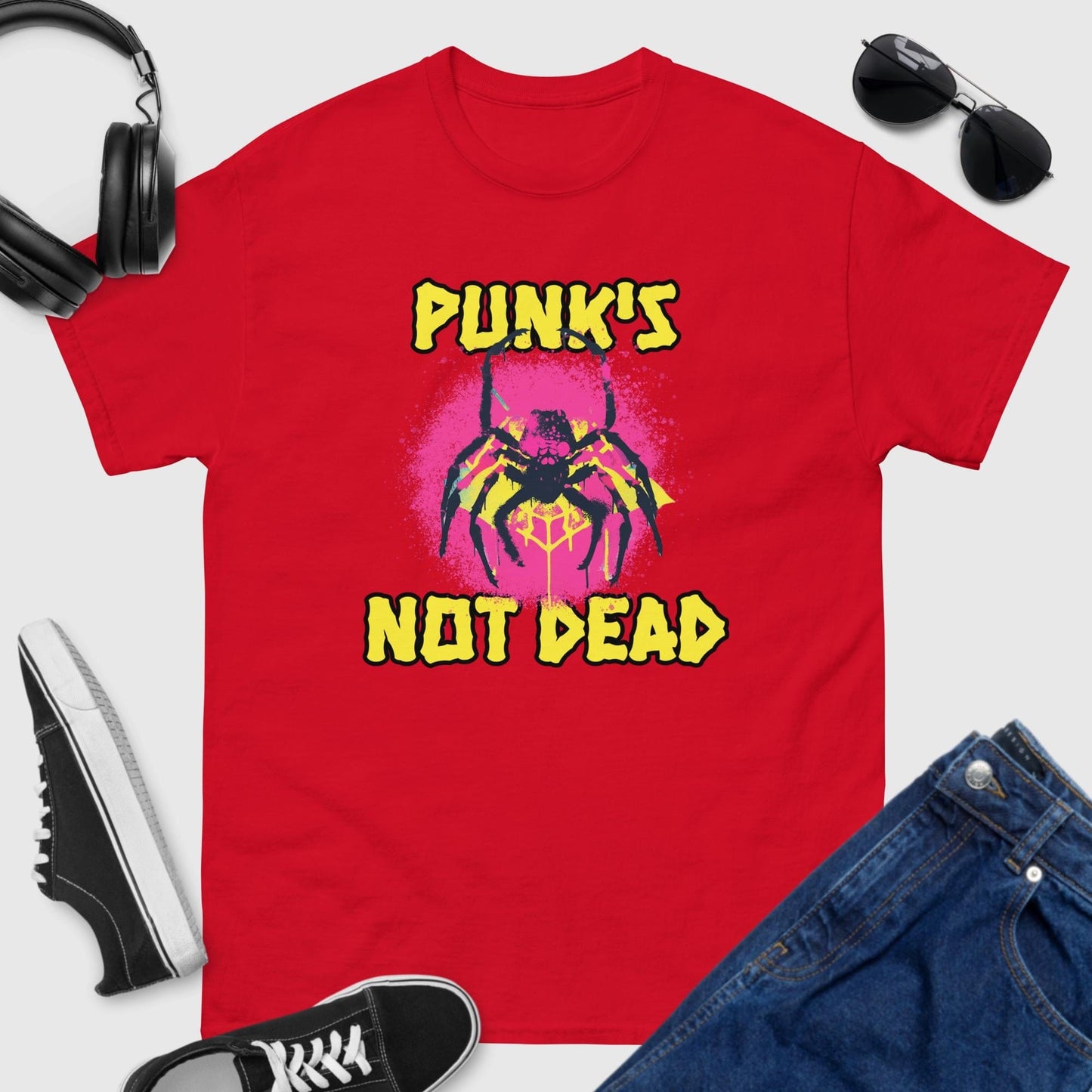 Punks Not Dead Spider T-Shirt 🕷