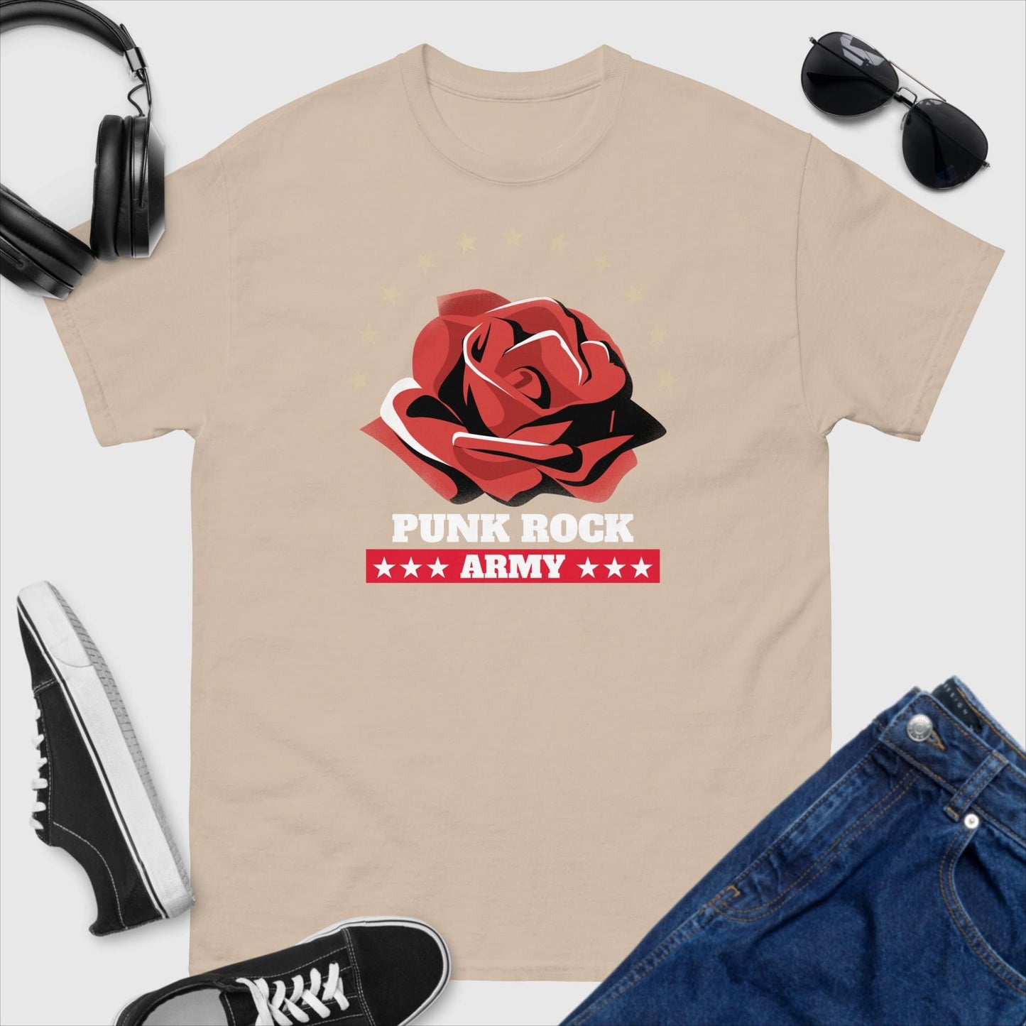 Punk Rock Army RoseT-Shirt