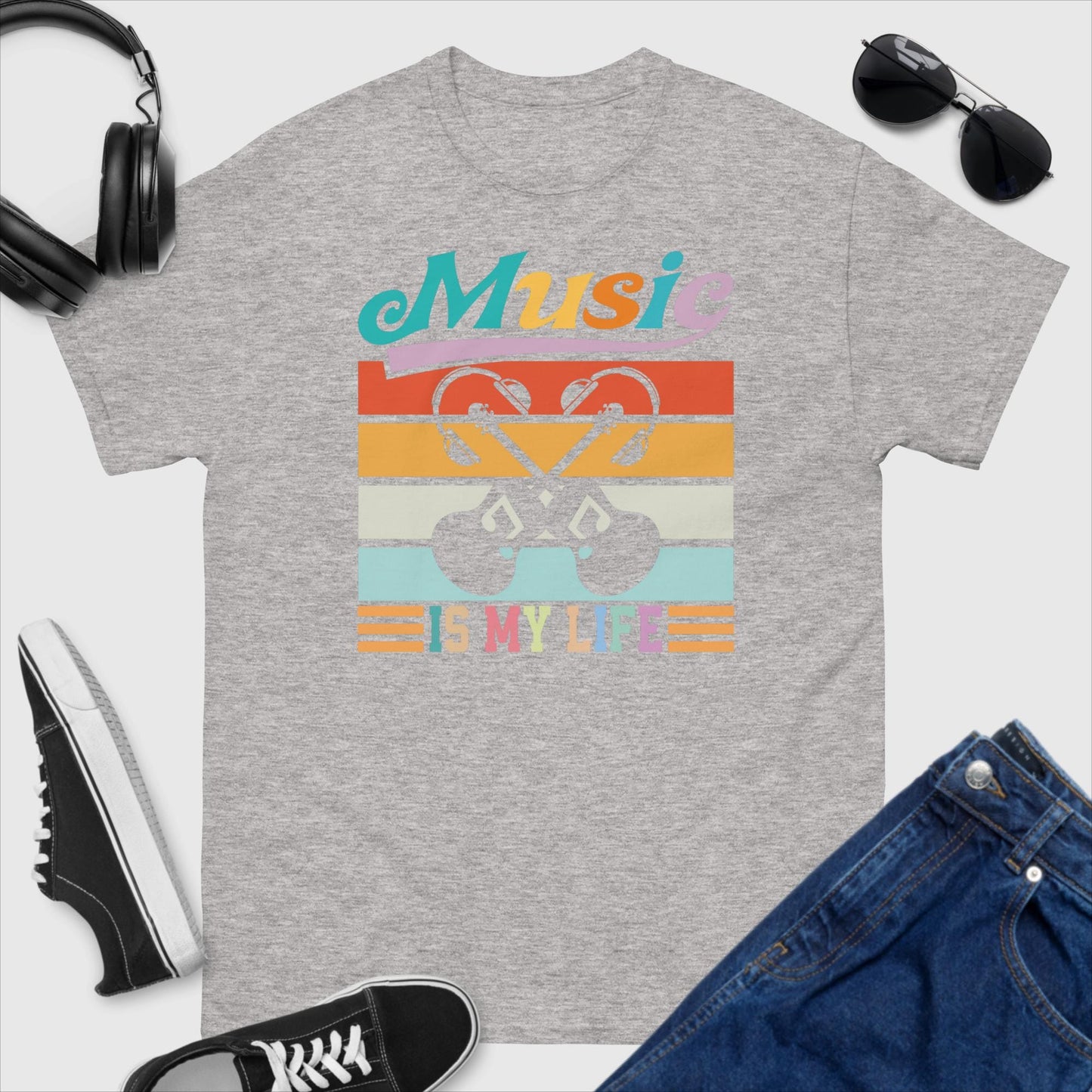 Music Is My Life Guitar T-Shirt